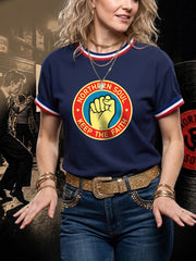 Women's Retro Northern Soul Keep The Faith Print Casual Tee