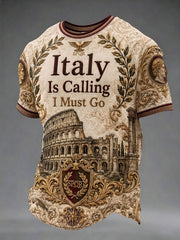 Men's Italian Printed Casual T-Shirt