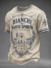 Men's Florence Classical Football White Team T-shirt