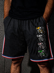 Men's Skeleton Bicycle Shorts Drawstring