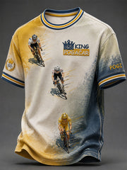 Men's Bicycle Race Competitor Short Sleeves T-shirt