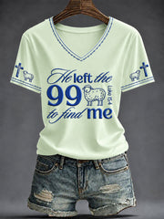 Women's Faith Printed V-neck T-shirt