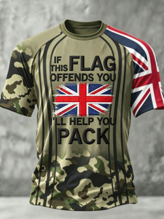 Men's IF THIS FLAG OFFENDS YOU I'LL HELP YOU PACK short sleeve t-shirt