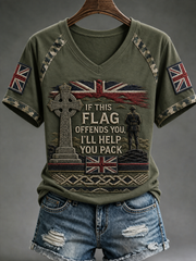 Women's IF THIS FLAG OFFENDS YOU I'LL HELP YOU PACK T-shirt