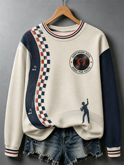 Women's Retro Northern Soul Keep The Faith Print Casual Sweatshirt
