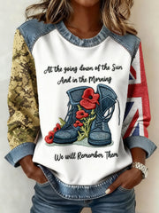 Women's 11th November Remembrance Day LEST WE'S FORGET Remembrance Sweatshirt