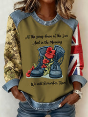 Women's 11th November Remembrance Day LEST WE'S FORGET Remembrance Sweatshirt