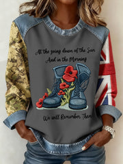 Women's 11th November Remembrance Day LEST WE'S FORGET Remembrance Sweatshirt