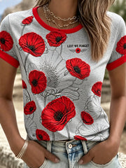 Women's Remembrance Day Lest We Forget T-shirts