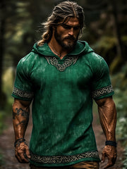 Men's Celtic Retro Hooded Short Sleeve T-Shirt