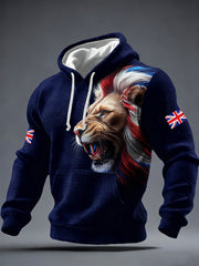 Men's British Style Printed Hoodie