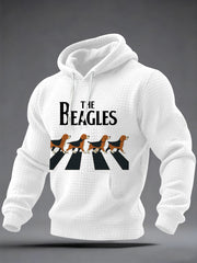 Men's Funny “The Beagles” Dog Lover Beatles Parody Casual Checkered Hoodie