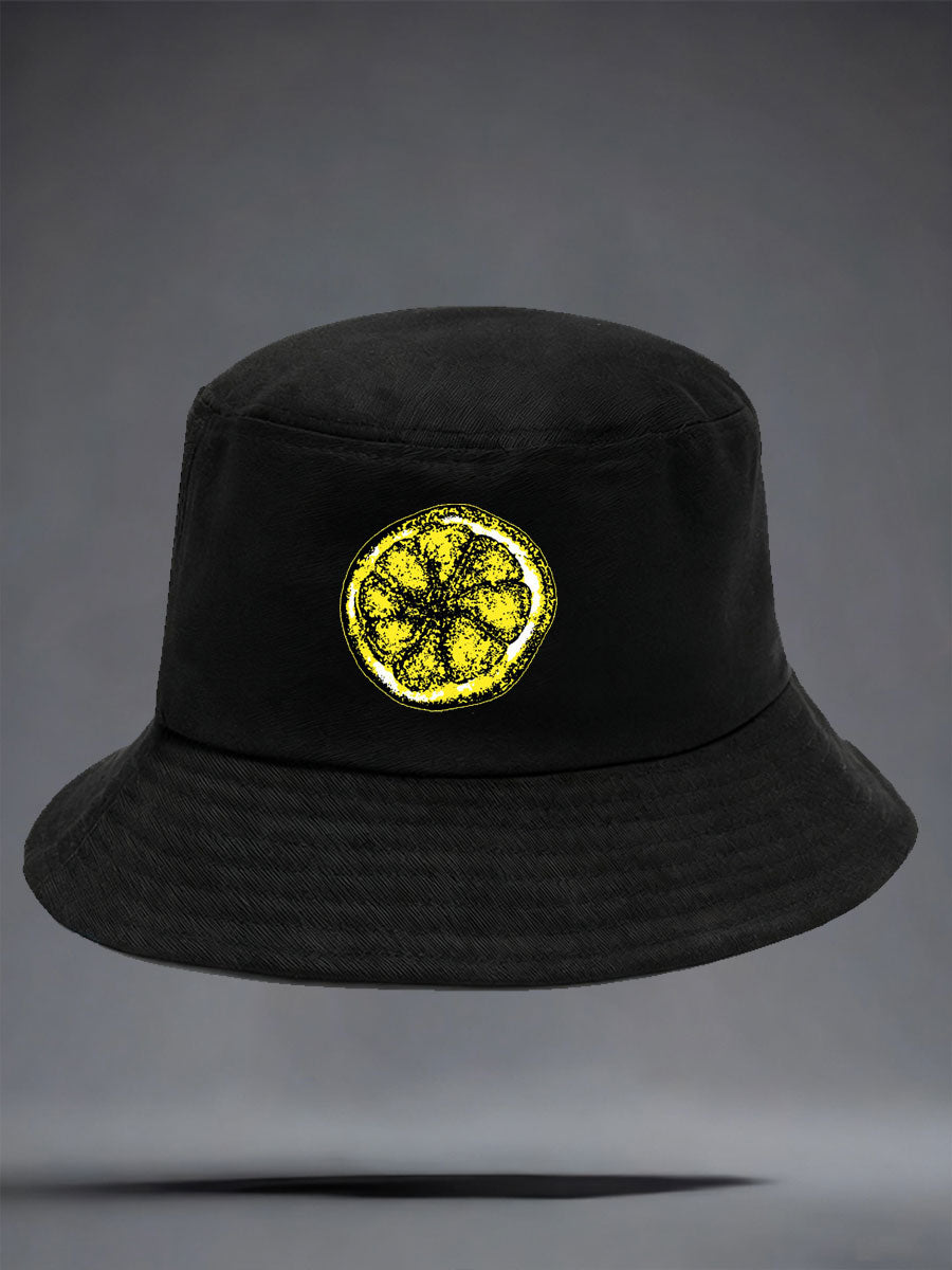 Unisex Roses Music Lover Lemon Printed Hat