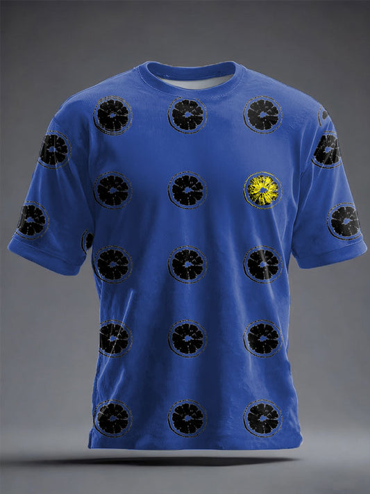Unisex Lemon Roses Music Lover Printed T-shirt