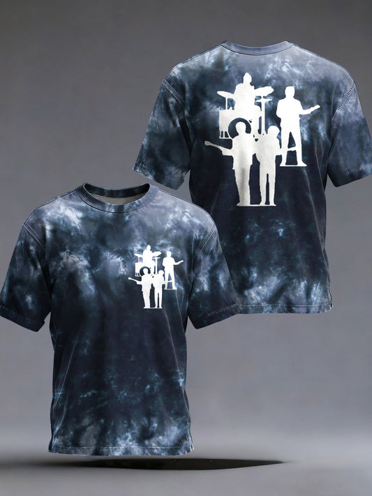Men's Retro Classic Legendary Rock Band Print Gift For Fans Casual Tee