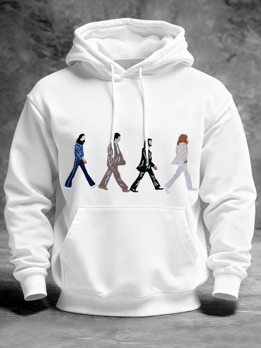 Men's Classic Legendary Rock Band Print Gift For Fans Casual Hoodie