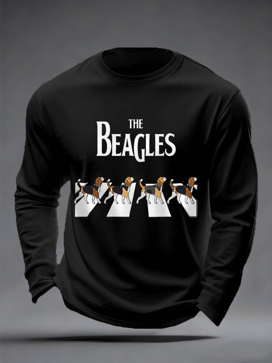 Men's Funny The Beagles Long Sleeve T-Shirt