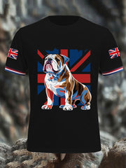 Men's Vintage England Flag Casual T-Shirt