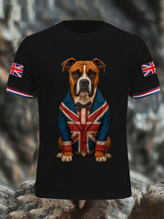 Men's Vintage England Flag Casual T-Shirt