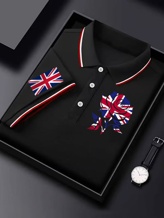 Men's Vintage England Flag Casual Shirt