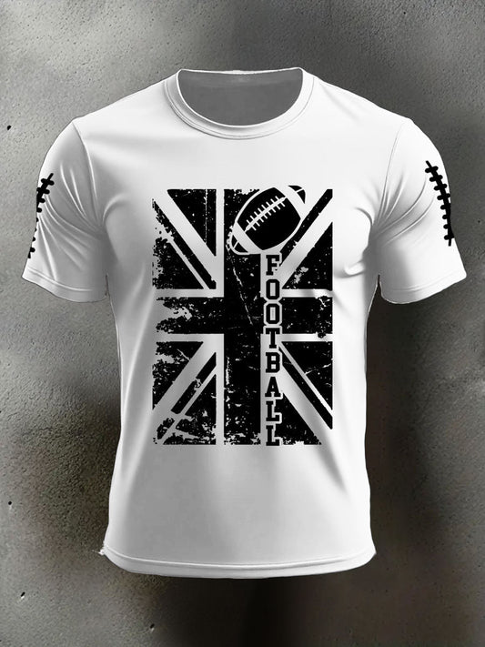 Men's UK Flag Football Printed T-shirt
