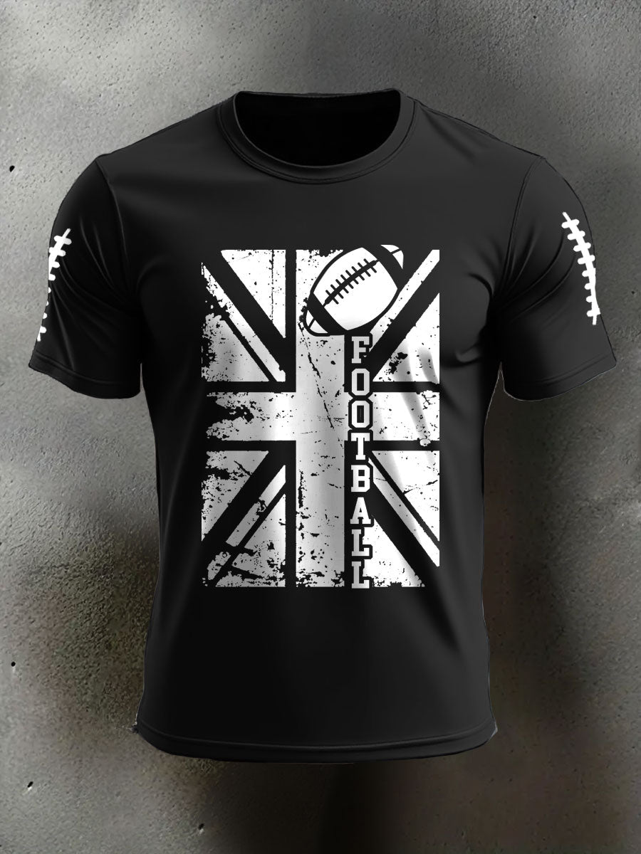 Men's UK Flag Football Printed T-shirt