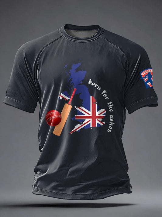 Men's Cricket Printed Casual short sleeves t-shirt