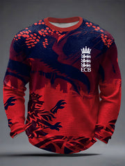 Men's Cricket Printed Waffle Long Sleeve Sweatshirt
