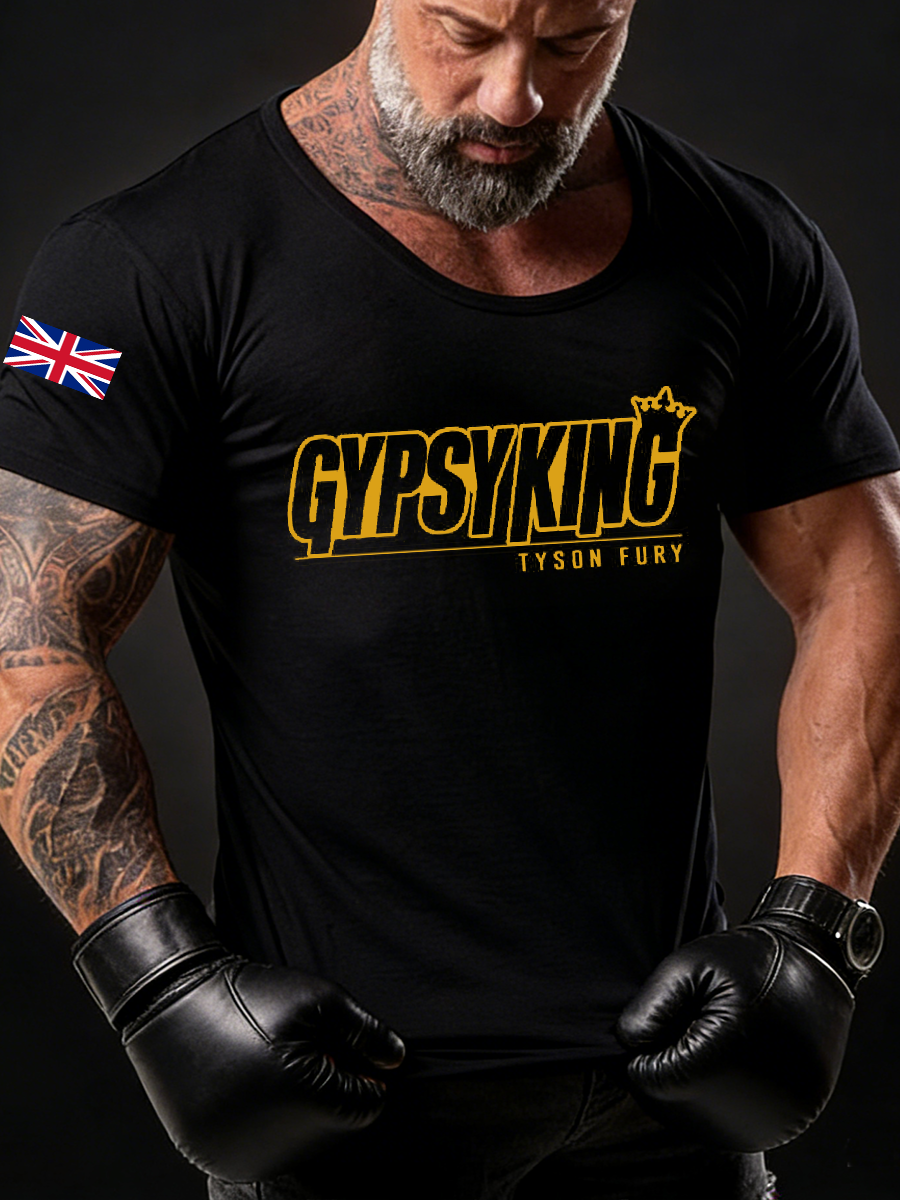 Men's Gypsy King Boxing Short-sleeved T-shirt