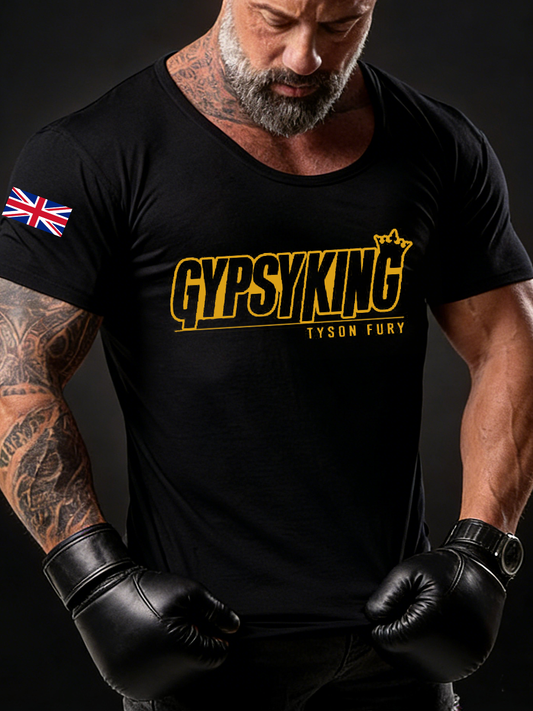 Men's Gypsy King Boxing Short-sleeved T-shirt