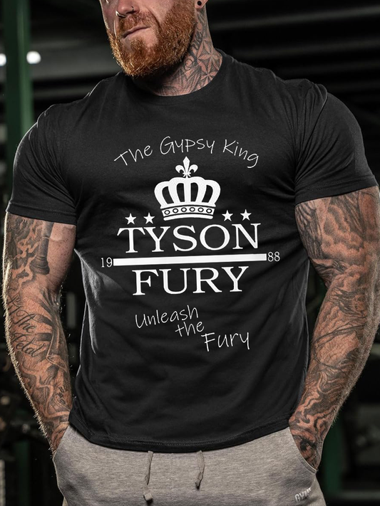Men's Gypsy King Boxing Short-sleeved T-shirt
