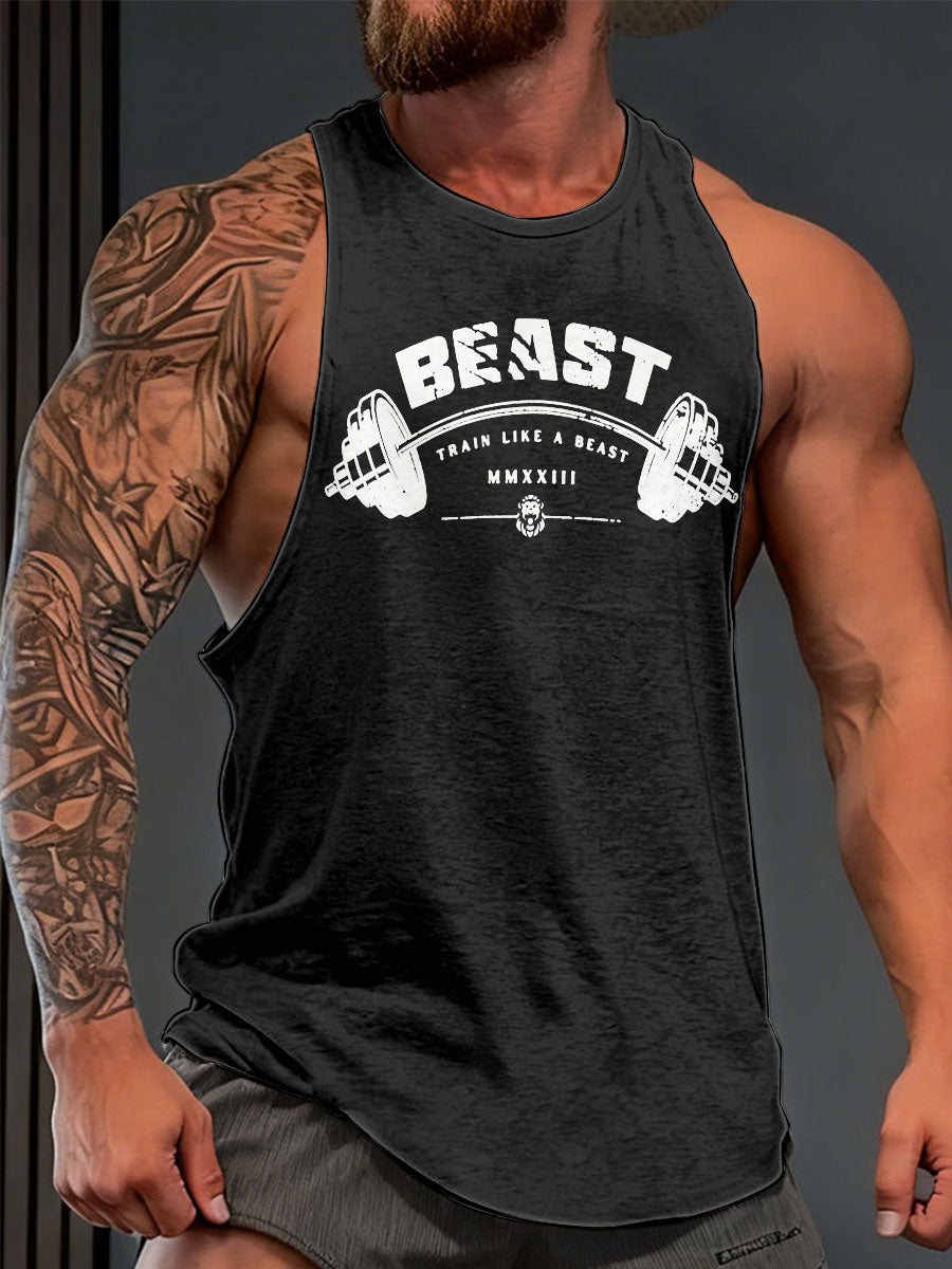 Men's The Beast Printed Tank Tops