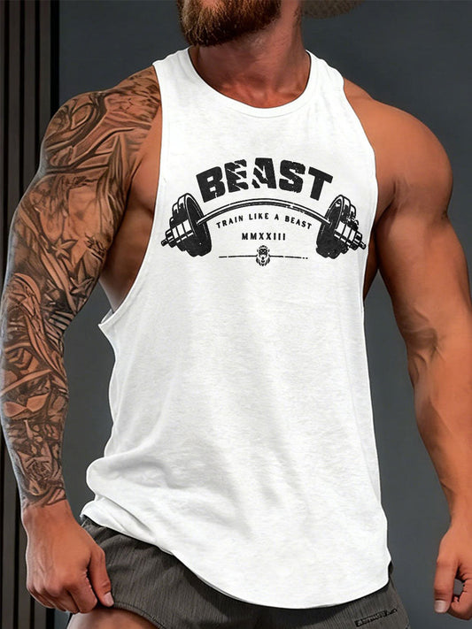 Men's The Beast Printed Tank Tops