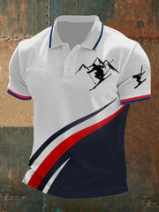 Men's Winter Sports 2026 Skiing Printed Shirt
