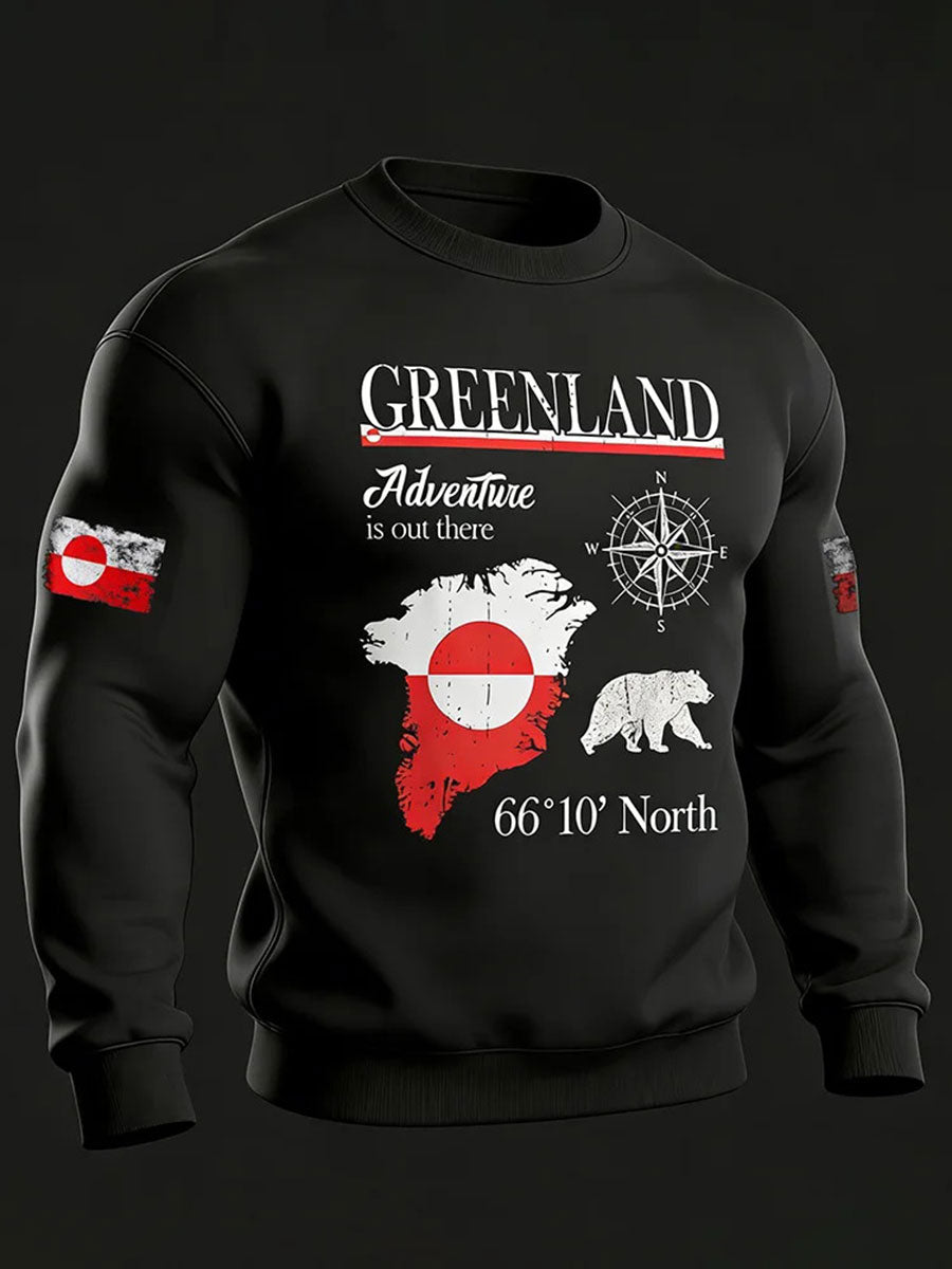 Men's Greenland Print Casual Sweatshirt
