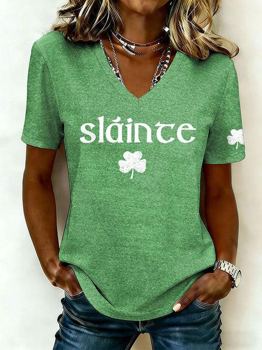 Women's St. Patrick's Day Printed Casual T-Shirt
