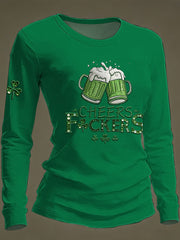 Women's St Patrick's Day  Shamrock Long Sleeve T-shirt