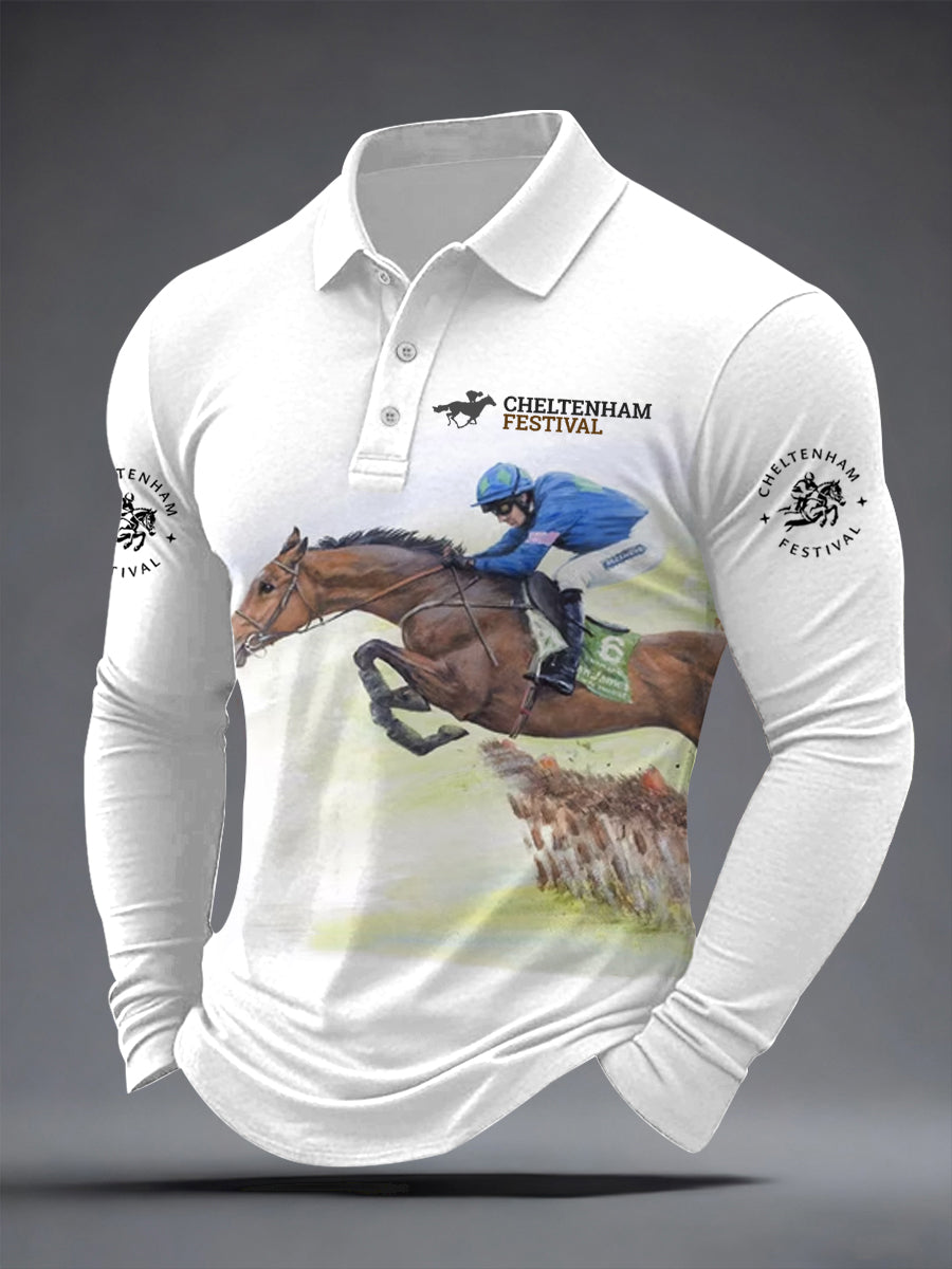 Men's Cheltenham Festival Print Long Sleeves Shirt