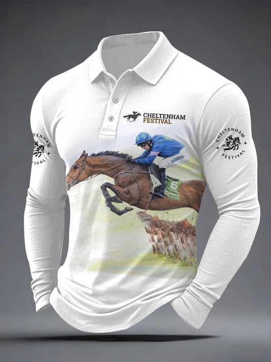 Men's Cheltenham Festival Print Long Sleeves Shirt