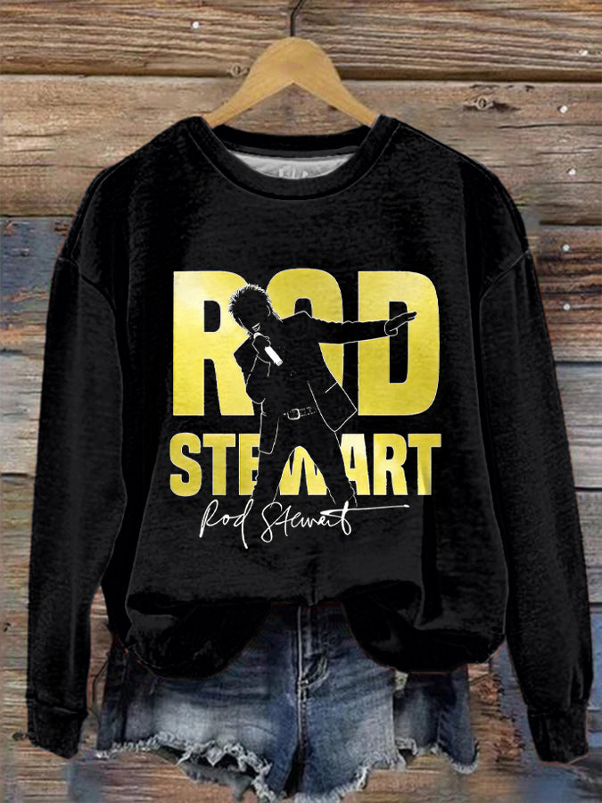 Women's Rod Stewart Print Sweatshirt