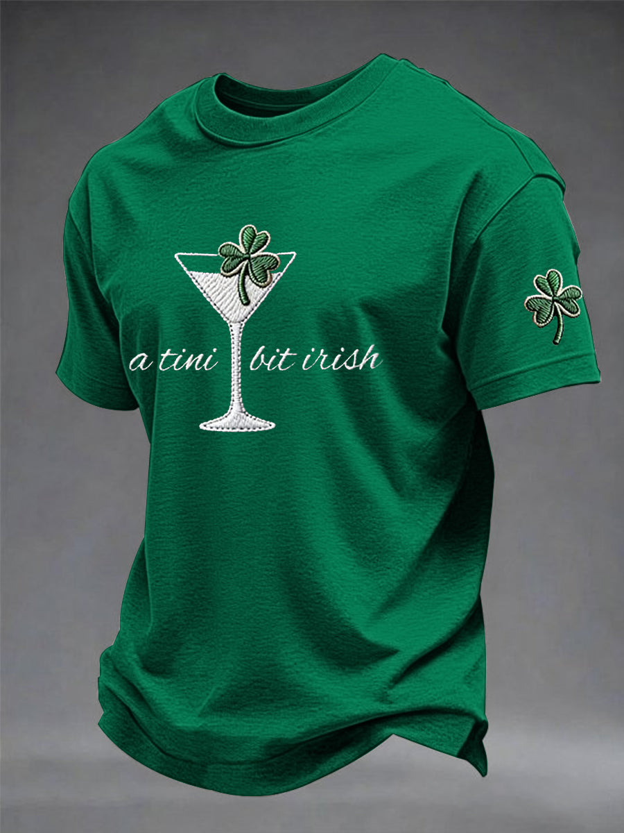 Men's Funny St. Patrick's Day Shamrock Art Short Sleeve T-shirt