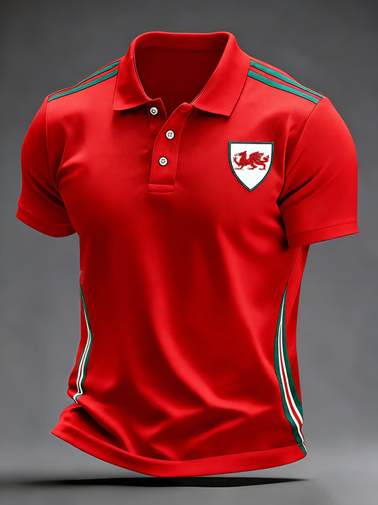 Men's Welsh Rugby Lover Printed polo shirt