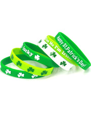 St. Patrick's Day Silicone Bracelets (Pack of 6)