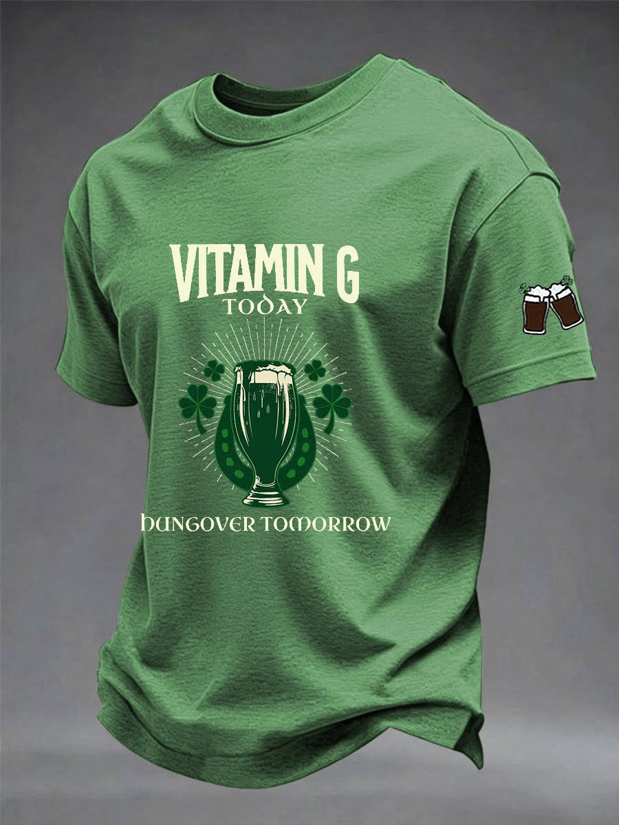 Men's St. Patrick's Day Split the G Printed Short Sleeve T-Shirt