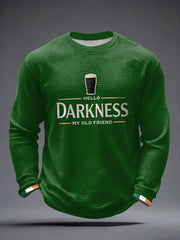Men's Hello Darkness My Old Friend Waffle Long Sleeve T-Shirt