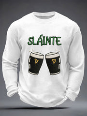 Men's Sláinte St. Patrick's Day Waffle Long Sleeve T-Shirt
