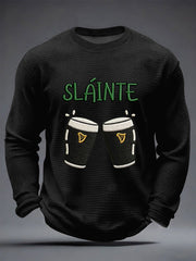 Men's Sláinte St. Patrick's Day Waffle Long Sleeve T-Shirt