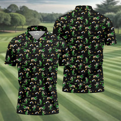Men's Funny St. Patrick's Day Leprechaun Print Casual Polo