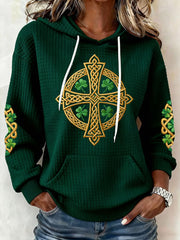 Women's St. Patrick's Day Print Large-sized Hooded Sweatshirt