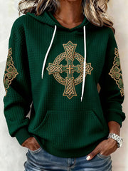 Women's St. Patrick's Day Print Large-sized Hooded Sweatshirt